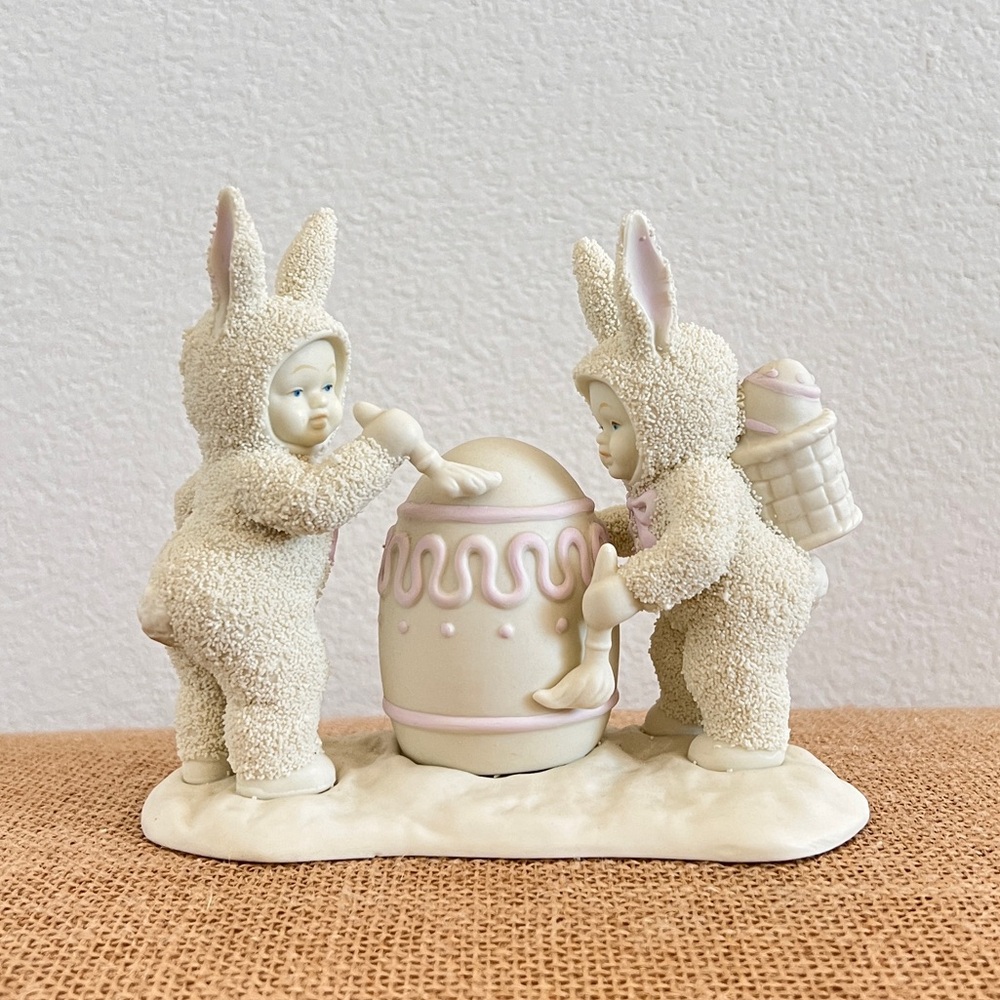 Vintage Department 56 Snowbunnies I’ll Paint the Top… 6” x 5”  Figurine